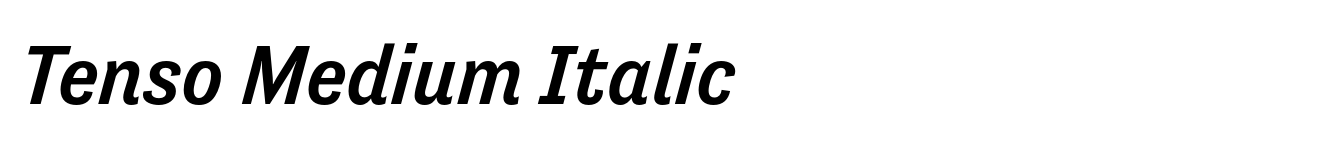 Tenso Medium Italic